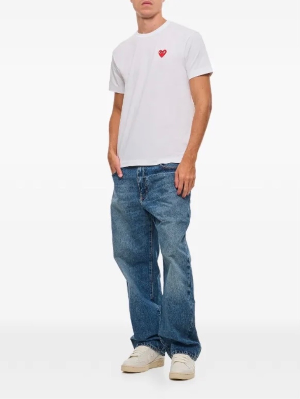 Comme Des Garçons Play heart-patch T-shirt Sz Xl